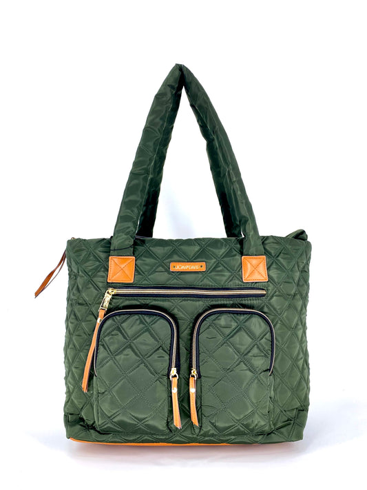 Joan and David Quilted Nylon Roll Travel Duffle
